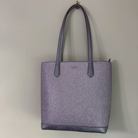 kate spade Handbags - Kate Spade Lilac Frost Glitter Tinsel Tote Bag